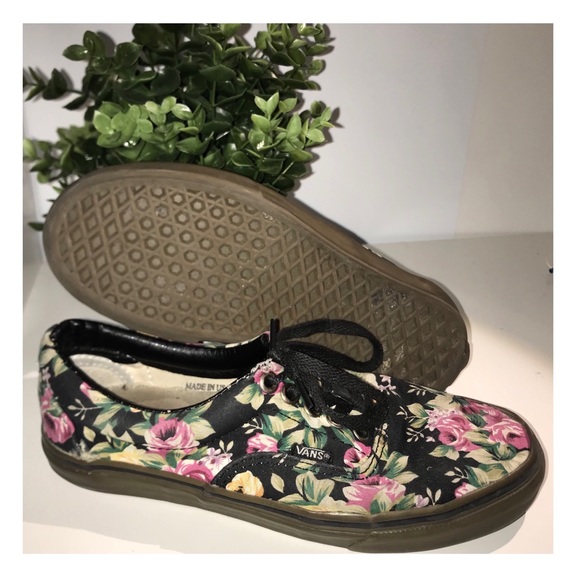 black floral vans